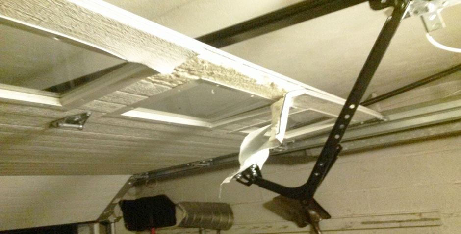 brokengarageopener Broken garage opener in Greenfield Wisconsin
